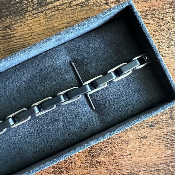 David Yurman Cable Link Bracelet w/ Black Titanium - 7mm - 8.75" - RARE - Picture 12 of 16